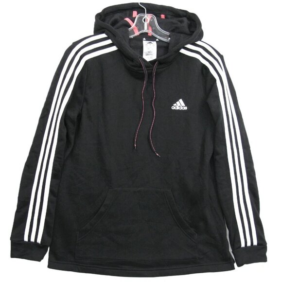 Adidas Hoodie Black Hooded Pouch Pocket Pullover Sweater Jacket Women's Small S - Picture 2 of 8